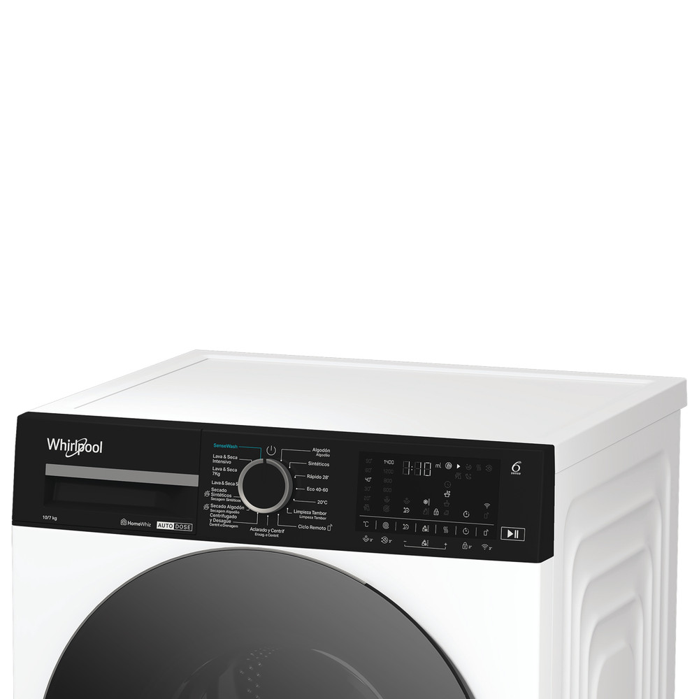 Whirlpool Máquina de lavar e secar roupa Livre Instalação WPD 0736W ADS SPT Branco Carga Frontal Lifestyle control panel