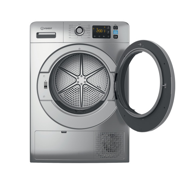 Indesit Dryer YT M11 92SS X UK Silver Frontal open