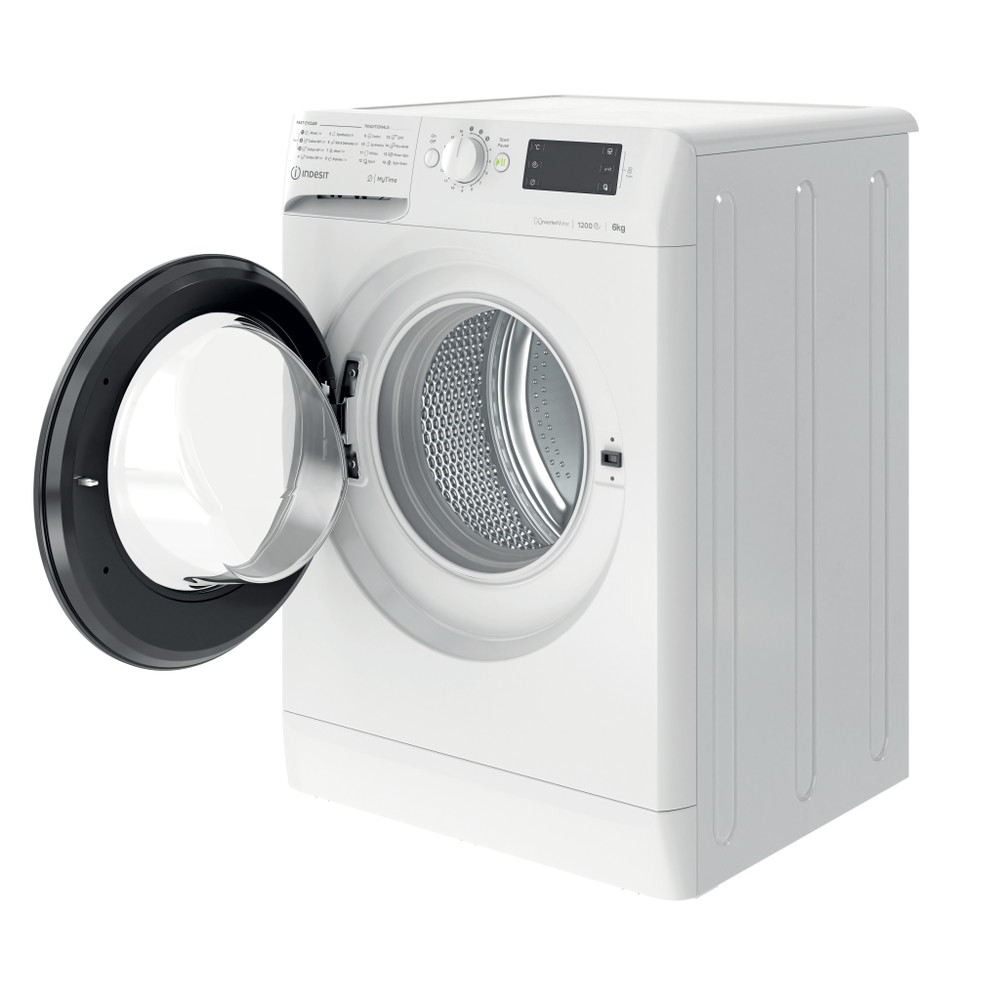 Indesit Mosógép Szabadonálló MTWE 61283 WK EE Fehér Elöltöltős D Perspective open
