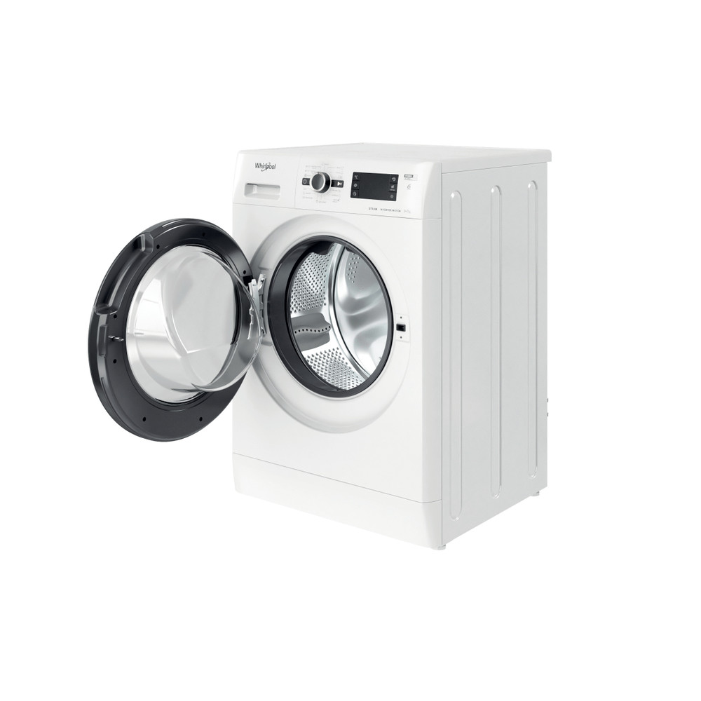 Whirlpool Mosó-szárító Szabadonálló FWDG 971682 WBV EE N Fehér Elöltöltős Perspective open