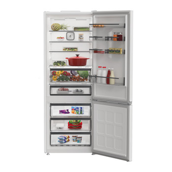 Whirlpool Kombinovaná chladnička s mrazničkou Volně stojící WHK2 6493 W5E Bílá 2 doors Lifestyle frontal open