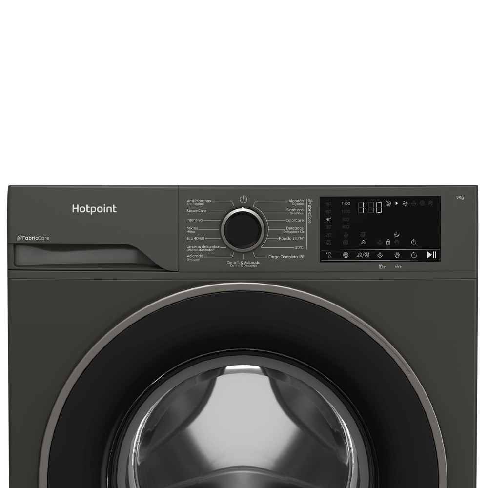 Hotpoint Lavadora Libre instalación HB 93G CARE SPT Manhattan Grey Cargador frontal A Control panel