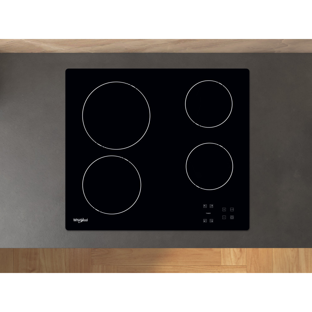 Whirlpool Varná deska AKT 8090/NE Černá Radiant vitroceramic Lifestyle frontal