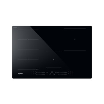 Whirlpool Hob WF S1577 CPNE Black Induction vitroceramic Frontal top down