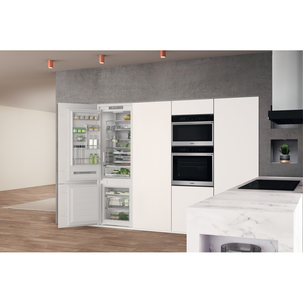 Whirlpool Kombinovaná chladnička s mrazničkou Vstavané WHC20 T593 Biela 2 doors Lifestyle perspective open