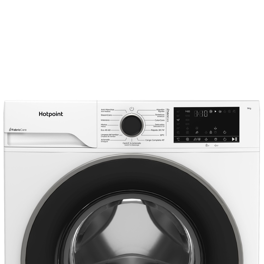 Hotpoint Lavadora Libre instalación HB 93 CARE SPT Blanco Cargador frontal A Control panel