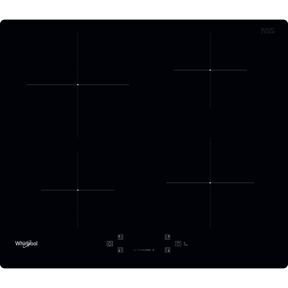 Whirlpool Варильна поверхня WS QS460 NE Чорний Induction vitroceramic Frontal