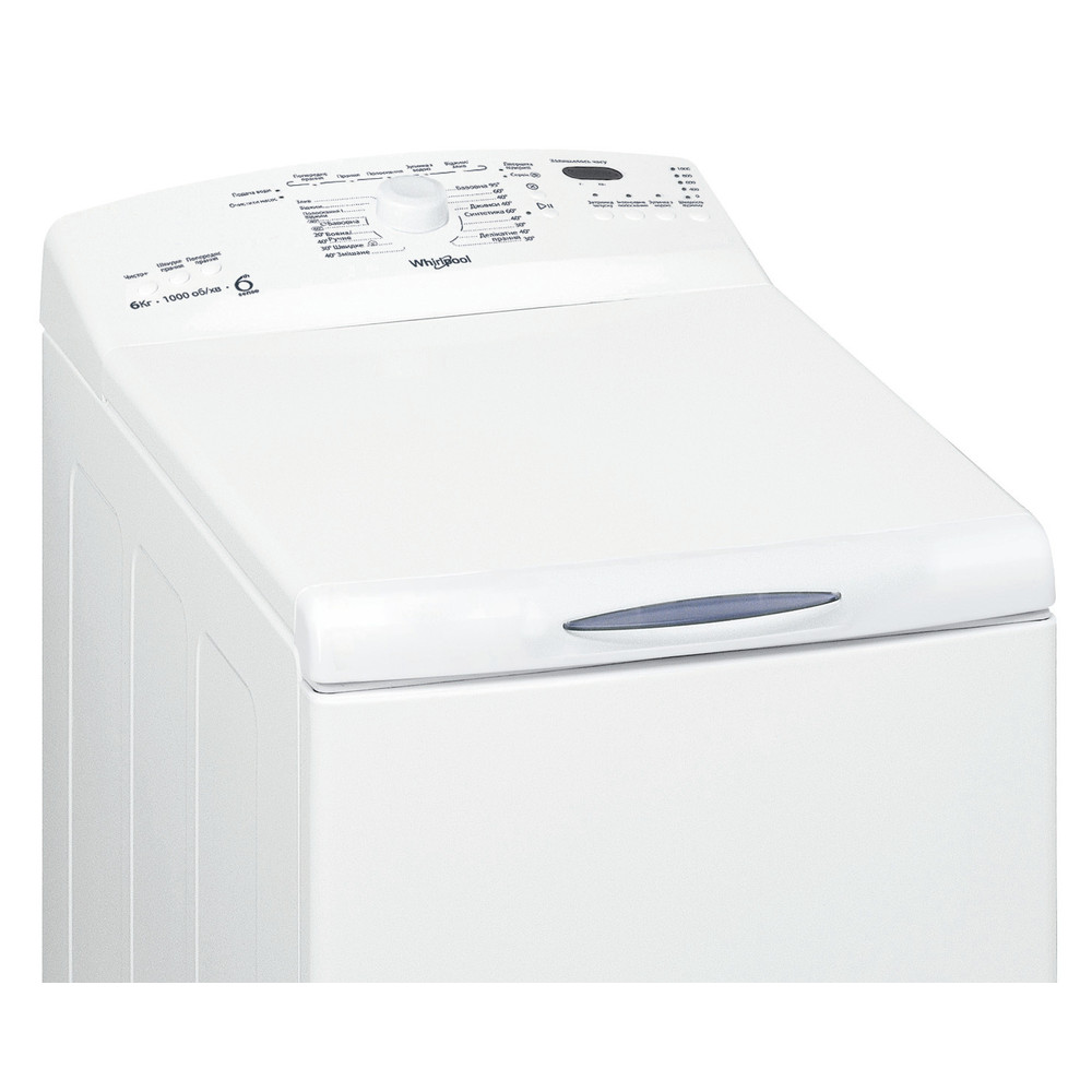 Whirlpool Пральна машина Соло AWE 66710 UA Білий Top loader A+++ Control panel