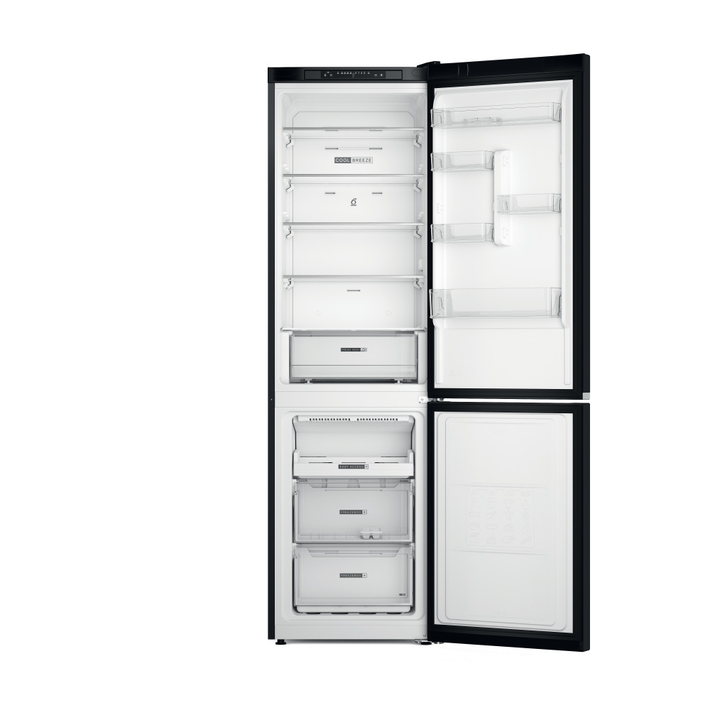 Whirlpool Hűtő/fagyasztó kombináció Szabadonálló W7X 93A K 1 Fekete 2 doors Frontal open