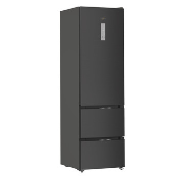 Whirlpool Fridge/freezer combination Freestanding WHKF 6352 XBR5UK Silver 2 doors Perspective