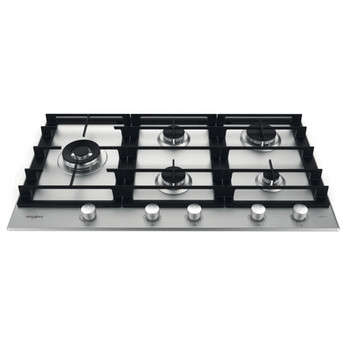 Whirlpool Hob GMWL 958/IXL Inox Ixelium Gas Frontal top down