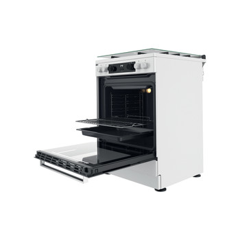 Whirlpool Aragaz WS68G8CHW/E/1 Alb Gaz Perspective open