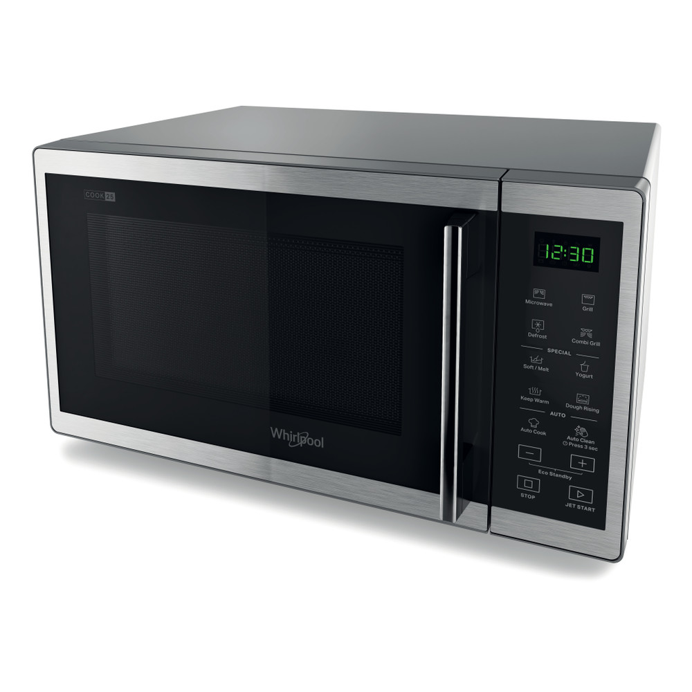 Whirlpool Microgolfoven Vrijstaand MWP 253 SX Inox Elektronisch 25 Microgolven+Grill 900 Perspective