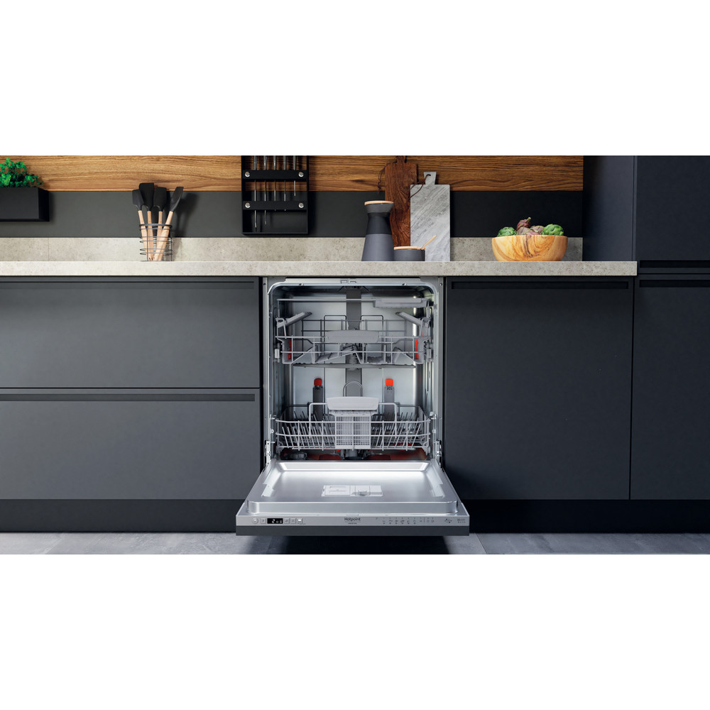 Hotpoint_Ariston Zmywarka Zabudowa HIC 3C41 CW W pełni zintegrowany C Lifestyle frontal open