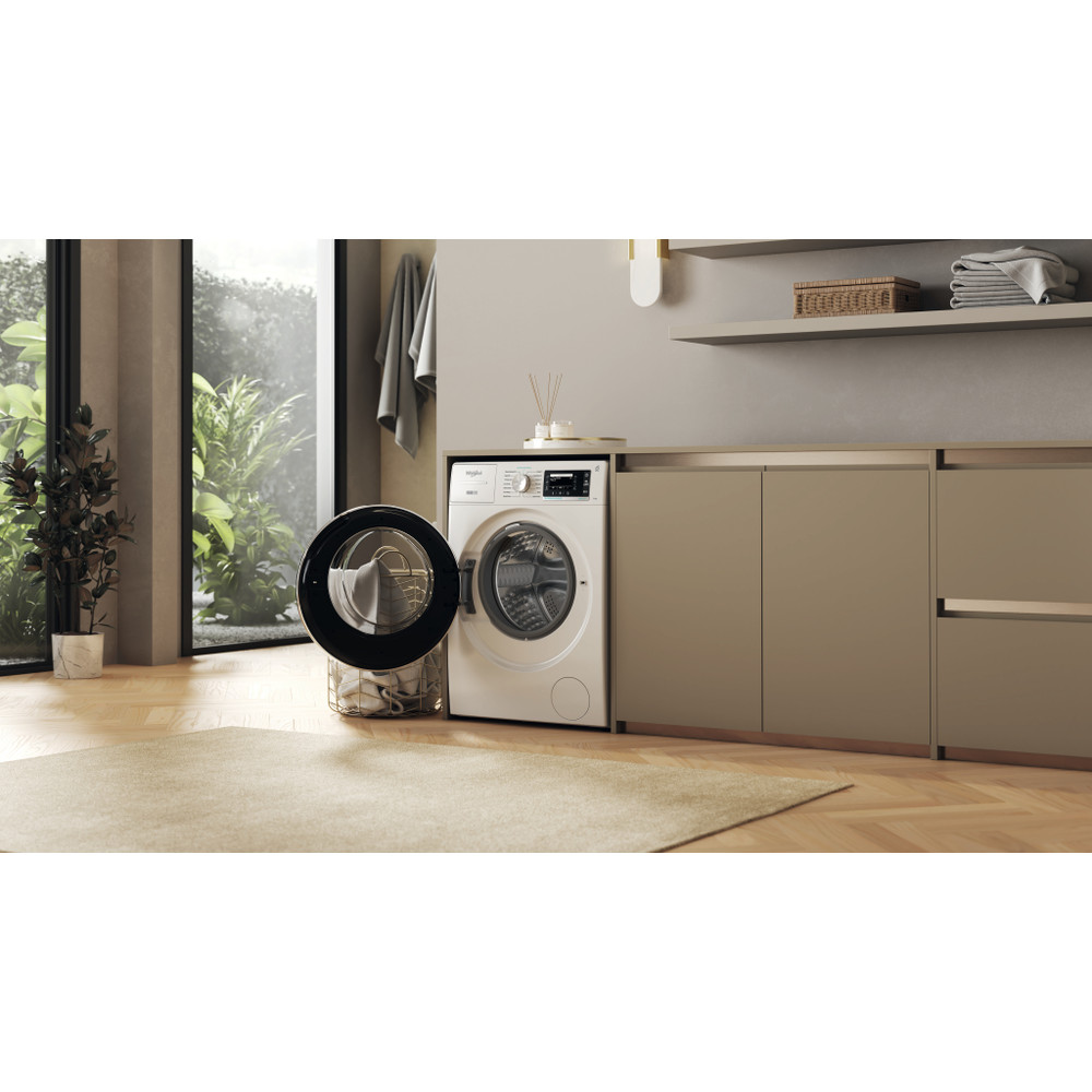 Whirlpool Washing machine Freestanding W8 99AD SILENCE UK White Front loader A Lifestyle perspective open