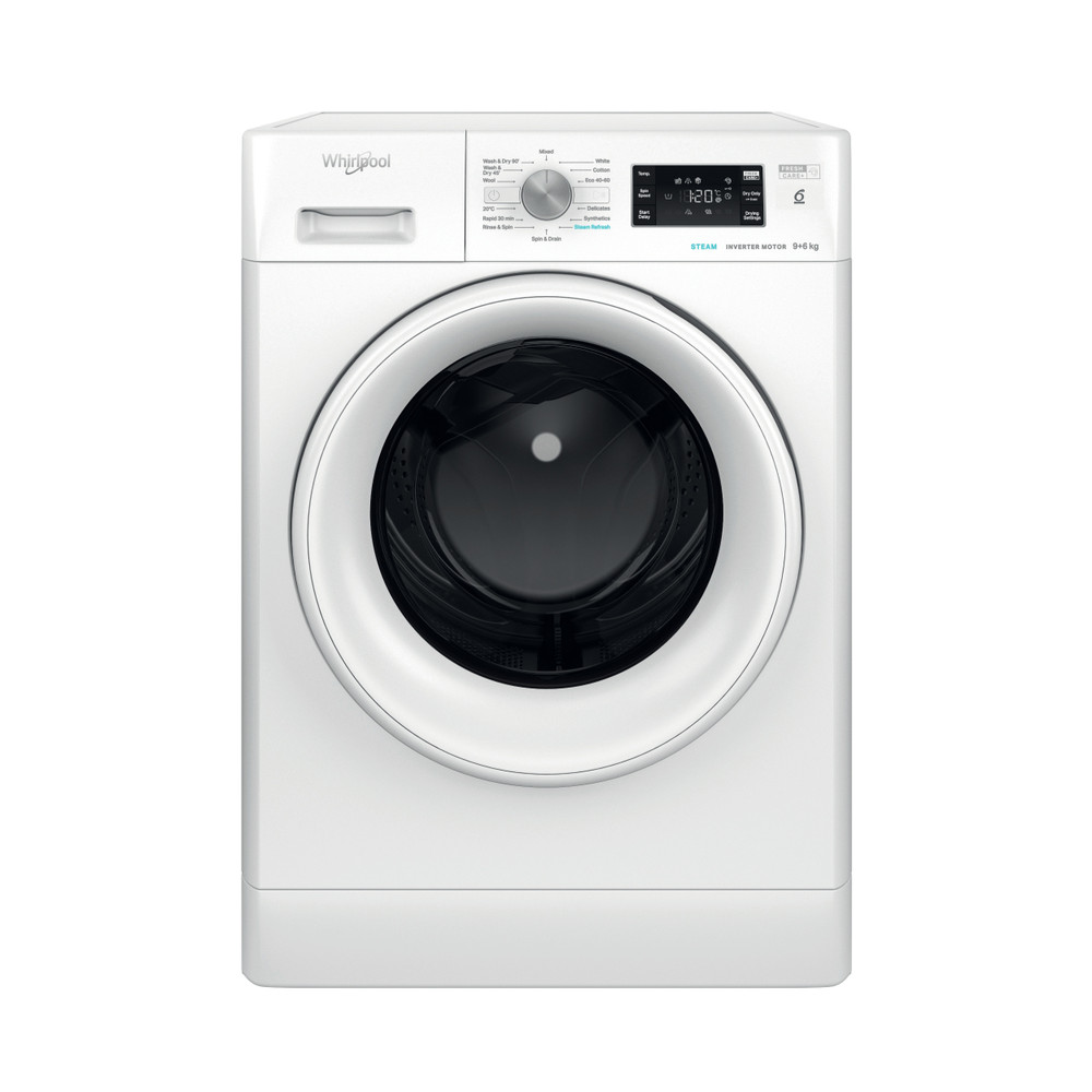 Whirlpool Washer dryer Freestanding FFWDB 964489 WV UK White Front loader Frontal