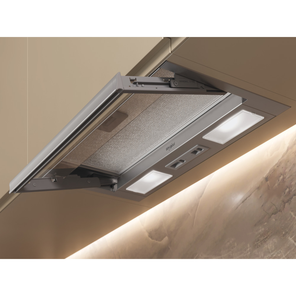 Whirlpool Exaustor Encastre WSK64FLSX Inox Encastre Mecânico Lifestyle detail