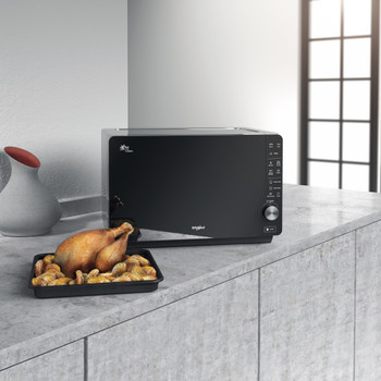Whirlpool Microondas Libre instalación MWF 427 SL Plata Electrónico 25 MW + Función Grill 800 Lifestyle perspective