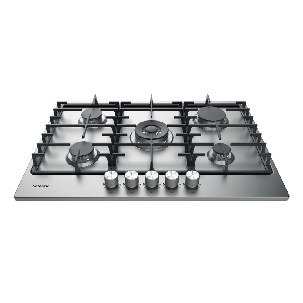 Hotpoint HOB PPH 75G DF IX UK Inox GAS Frontal top down