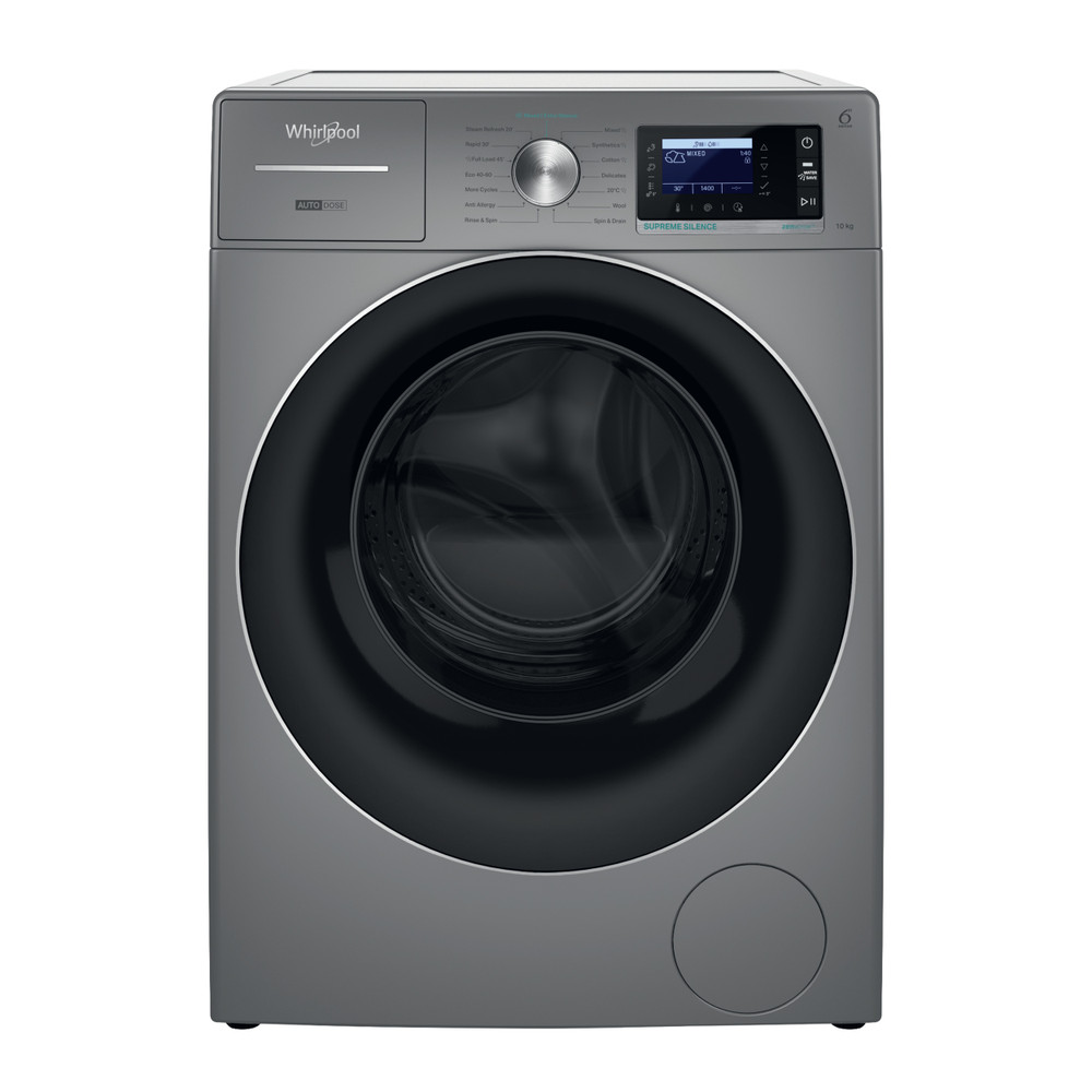 Whirlpool Washing machine Freestanding W8 09ADS SILENCE UK Silver Front loader A Frontal