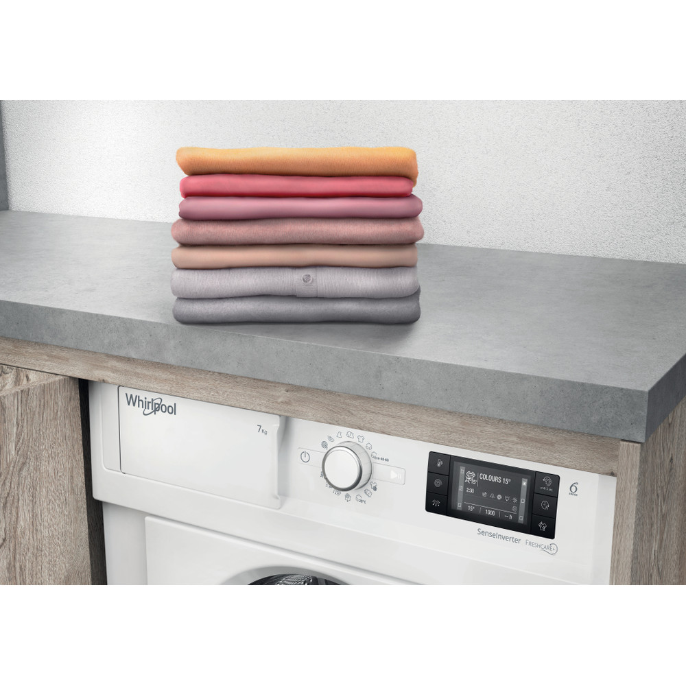 Whirlpool Lavadora Encastre BI WMWG 71483E EU N Blanco Cargador frontal D Lifestyle control panel
