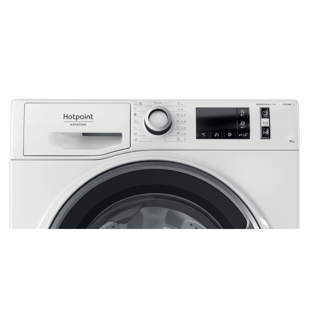 Hotpoint_Ariston Máquina de lavar roupa Livre Instalação NM11 847 WS A EU Branco Carga Frontal A Control panel