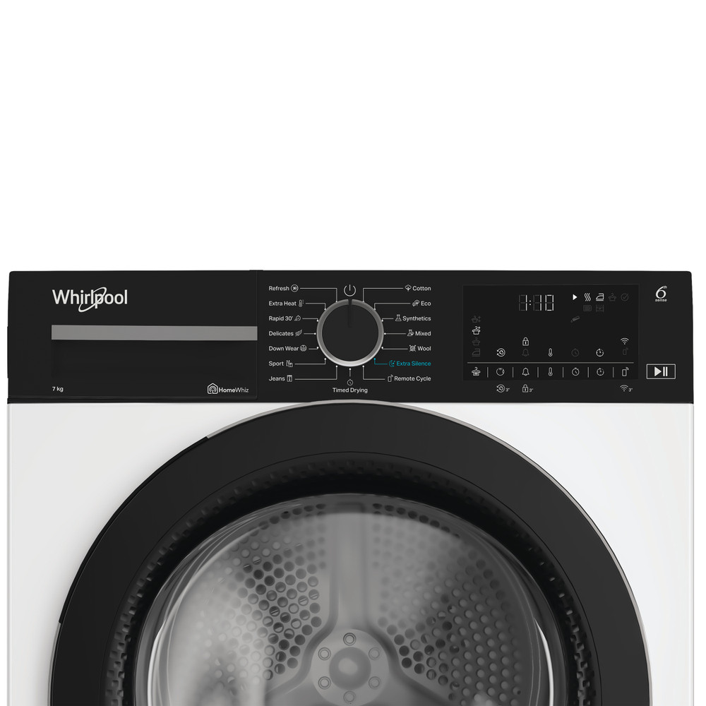 Whirlpool Sušička WPS C7X WBS EE X Bílá Control panel