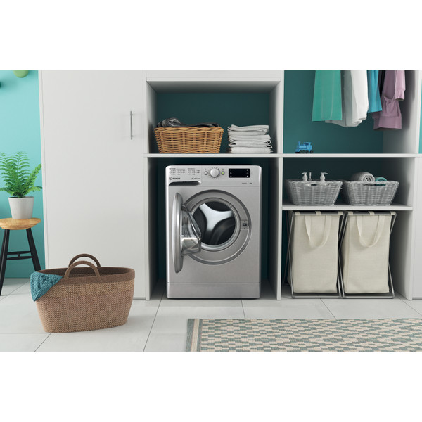 Indesit Стиральная машина Отдельно стоящий OMTWE 71252 S EU Серебристый Front loader A+++ Lifestyle frontal open