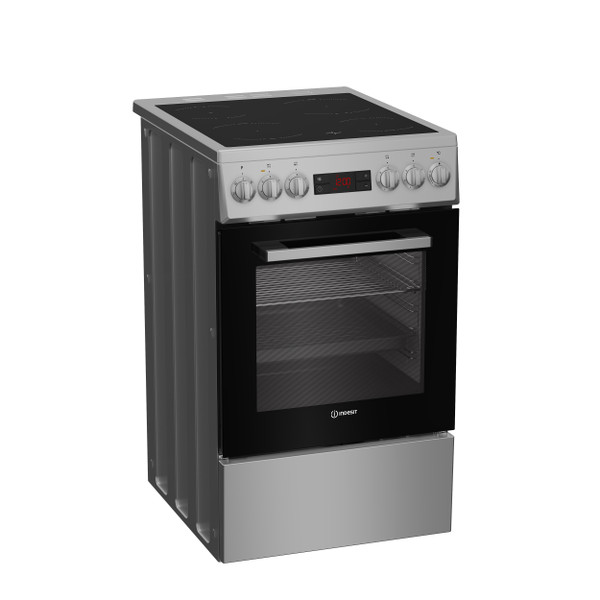 Indesit Standherd I5V5LCS Silber Elektrisch Perspective
