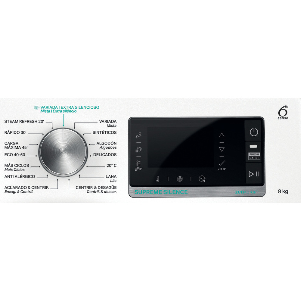 Whirlpool Lavadora Libre instalación W7X W845WR SPT Blanco Cargador frontal B Program