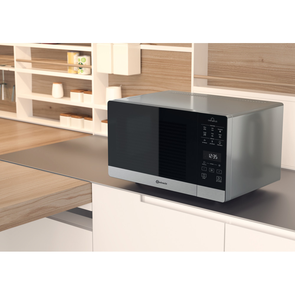Bauknecht Microonde Apparecchio a posa libera MW 49 SL CH Argento Elettrico 25 Funzionamento combinato con forno a microonde 800 Lifestyle perspective