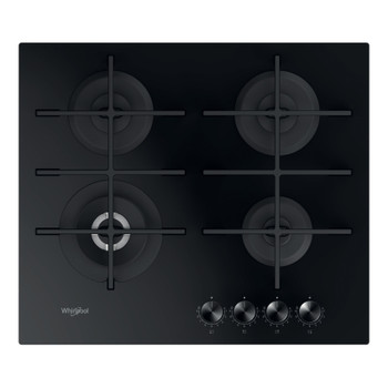 Whirlpool Table de cuisson GOWL 628/NB Noir GAS Frontal