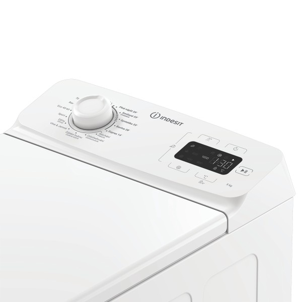 Indesit Pračka Volně stojící TI513EMTCS Bílá Vrchem plněná C Lifestyle control panel