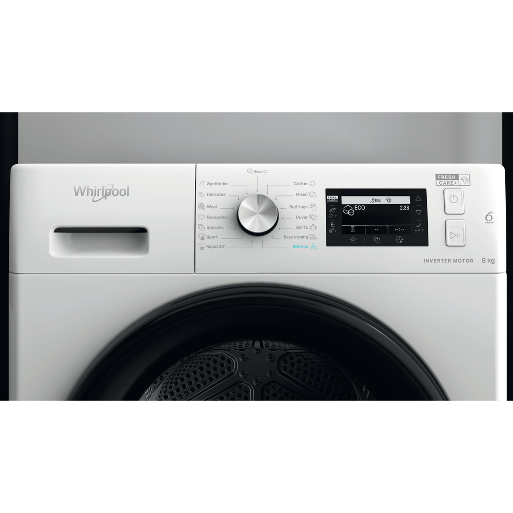 Whirlpool Sušička FFT D 8X3B EE Biela Lifestyle control panel