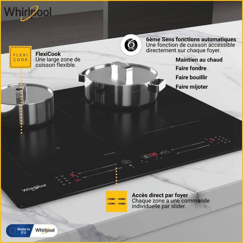 Whirlpool Főzőlap WL S7960 NE Fekete Induction vitroceramic Lifestyle detail