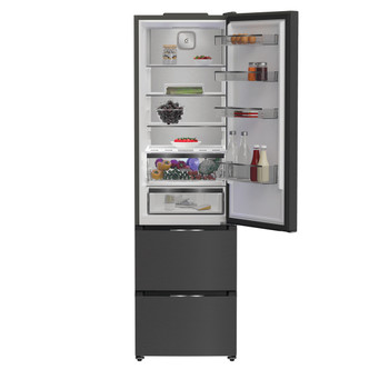 Whirlpool Hűtő/fagyasztó kombináció Szabadonálló WHKF 6353 XBR6E ARC 764 Manhattan Gray 2 doors Lifestyle frontal open