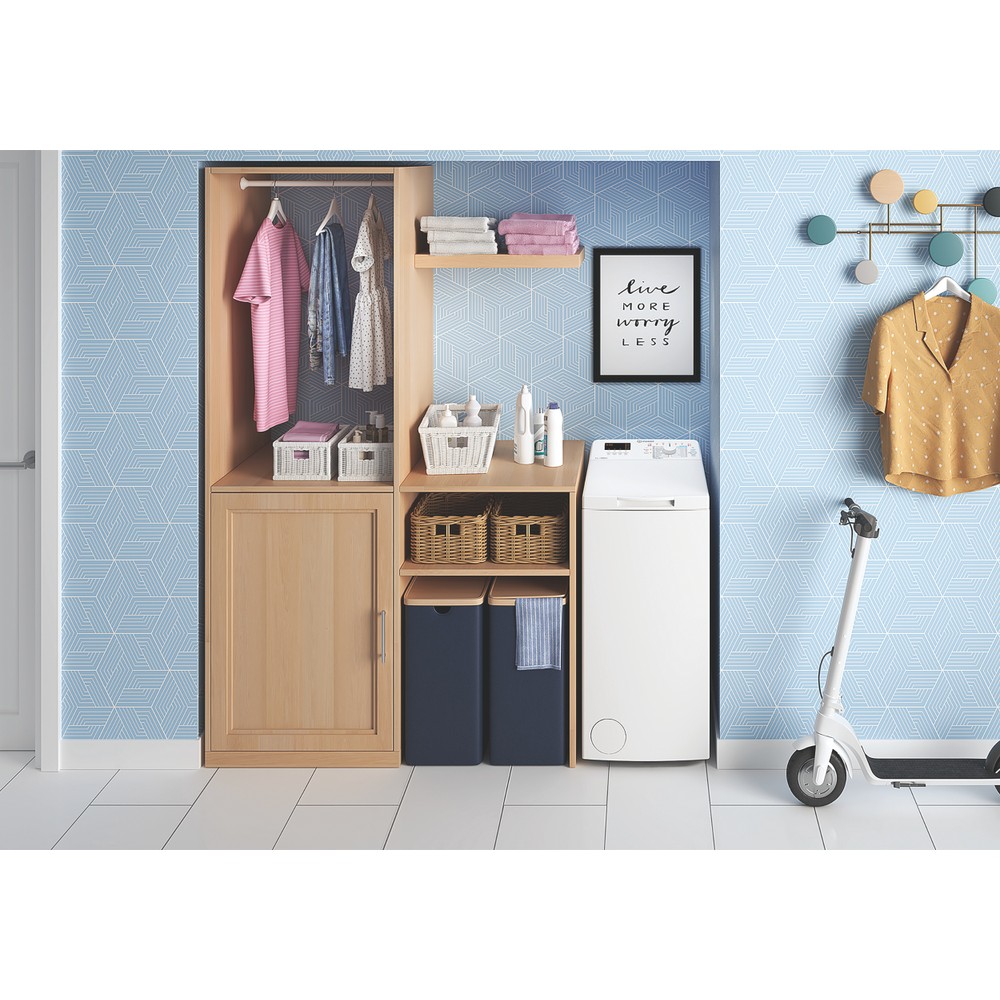 Indesit Pračka Volně stojící BTW S50400 EU/N Bílá Vrchem plněná C Lifestyle frontal