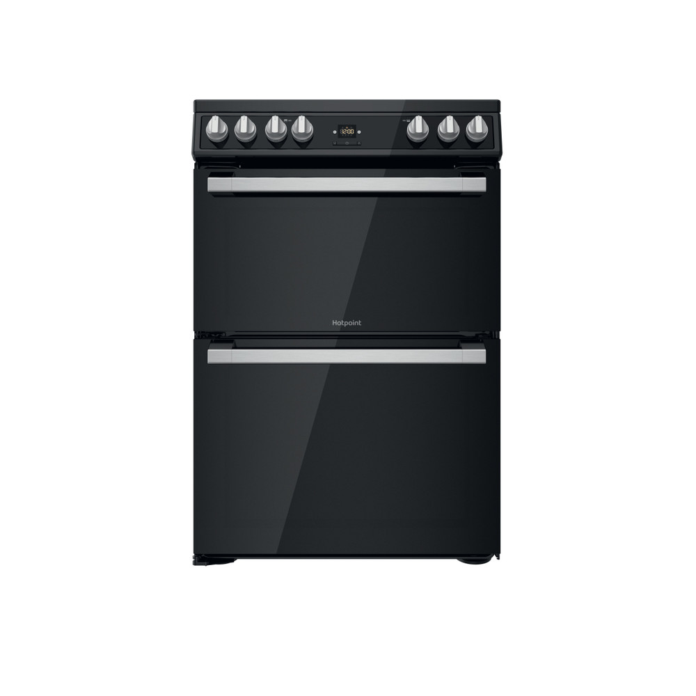 Hotpoint Double Cooker HDT67V9H2CB/UK Black A Frontal