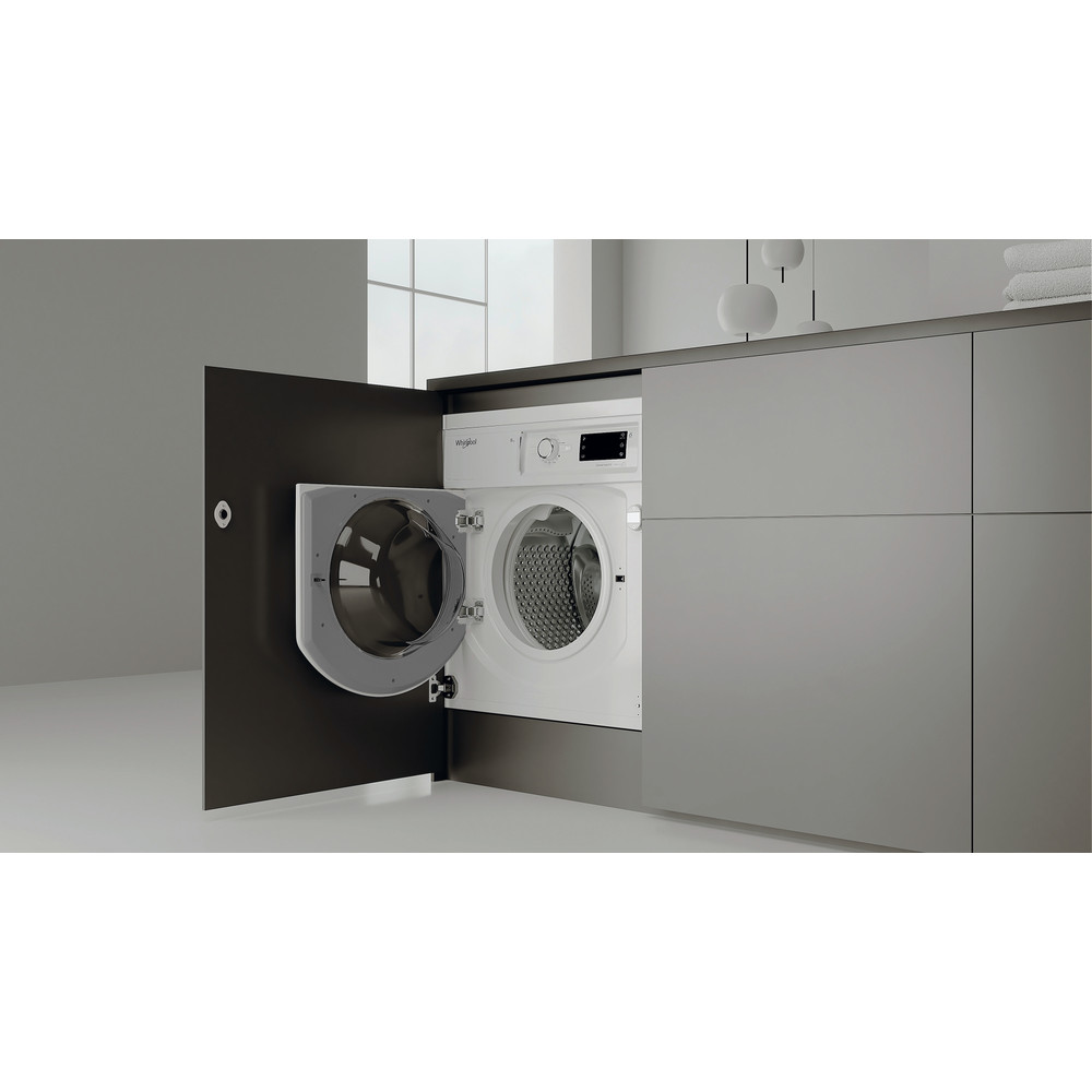 Whirlpool Maşină de spălat rufe Încorporabil BI WMWG 81486E EU Alb Încărcare frontală A Lifestyle perspective open