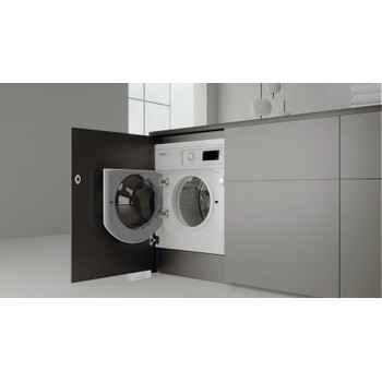 Whirlpool Maşină de spălat rufe Încorporabil BI WMWG 81486E EU Alb Încărcare frontală A Lifestyle perspective open