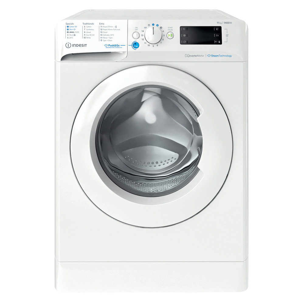 Indesit Washing machine Free-standing BWE 111496X WV UK White Front loader A Frontal