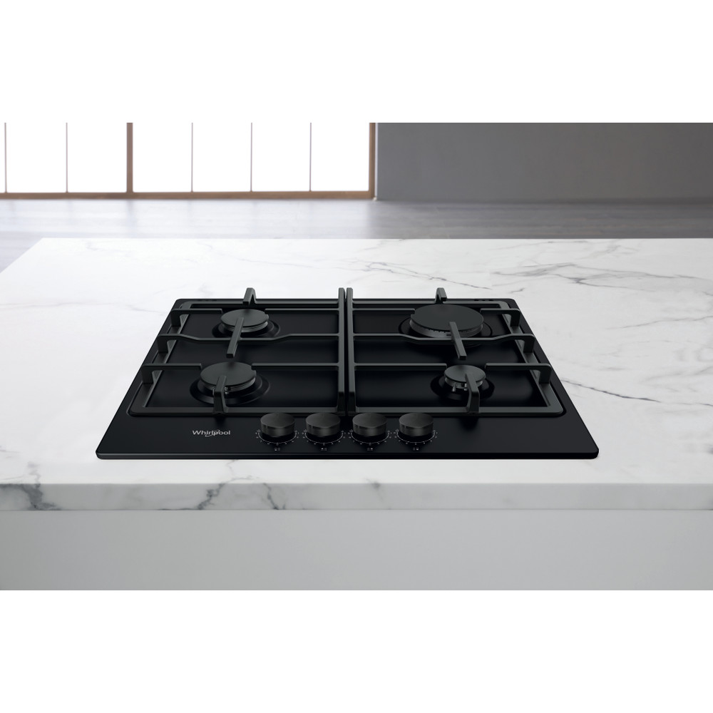 Whirlpool Варильна поверхня TGML 660 NB Антрацит Газова Lifestyle frontal top down