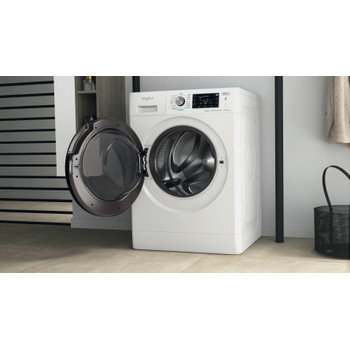 Whirlpool Máquina de lavar e secar roupa Livre Instalação FFWDD 1074269 BV SPT Branco Carga Frontal Lifestyle perspective open