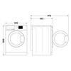 Indsit Maşină de spălat rufe Independent MTWE 71252 WK EE Alb Încărcare frontală E Technical drawing