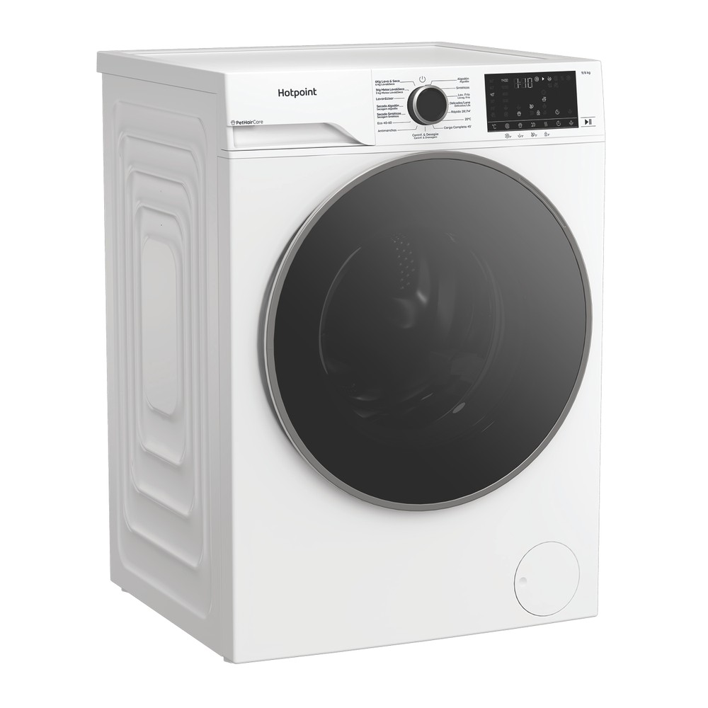 Hotpoint Lavadora secadora Libre instalación HBD 9680 SPT Blanco Cargador frontal Perspective