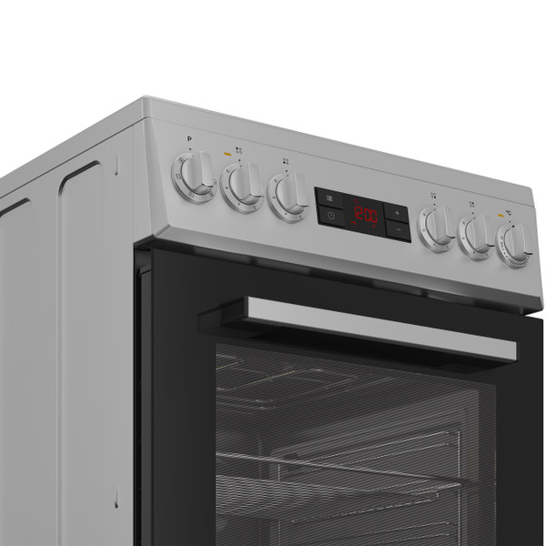 Indesit Cucina con forno a doppia cavità I5V5LCS Argento Elettrico Control panel