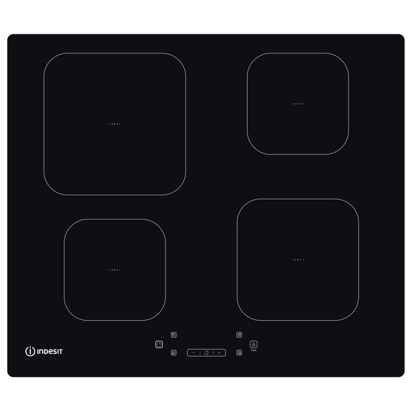 „Indesit“ Paviršius IS 83Q60 NE Juoda Induction vitroceramic Frontal