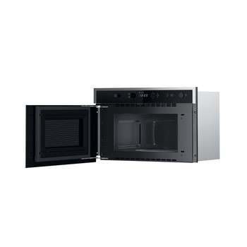 Whirlpool Four à micro-ondes Encastrable WMN461BX Stainless Steel Électronique 22 Micro-ondes uniquement 750 Perspective open