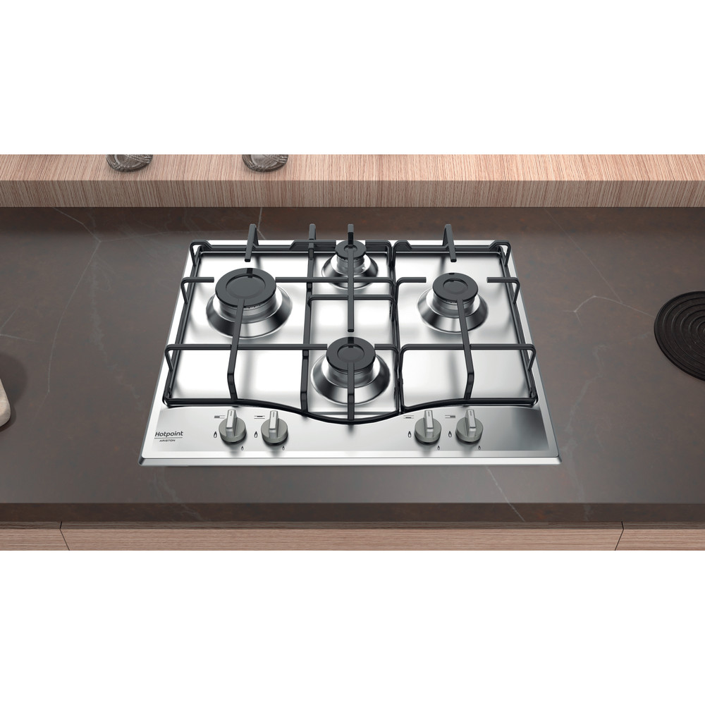 Hotpoint_Ariston Печка PCN 642 IX/HAR Инокс Газова Lifestyle frontal top down