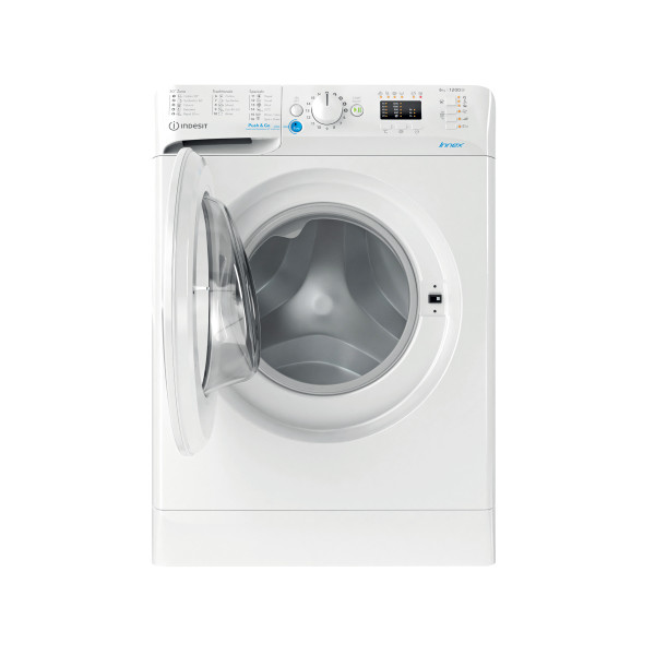 Indesit Mosógép Szabadonálló BWSA 61251 W EE N Fehér Elöltöltős F Frontal open